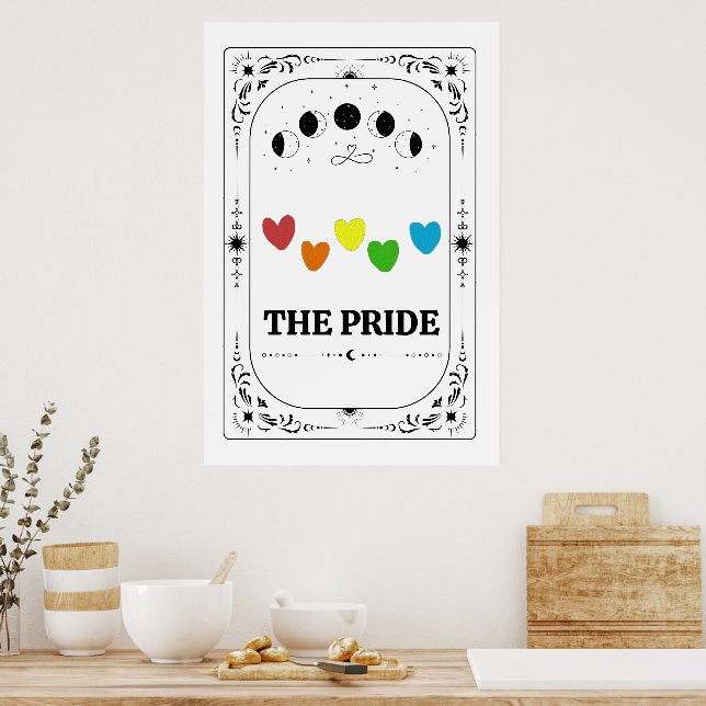 Affiche Tarot de la fierté LGBT Gay Trans Queer Astrologie (Cuisine)