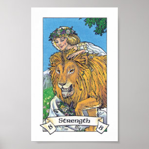 Affiche Tarot en bois de Robin - commandant 8 force