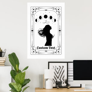 Affiche Tarot Féministe Magique Mystique Personnalisable