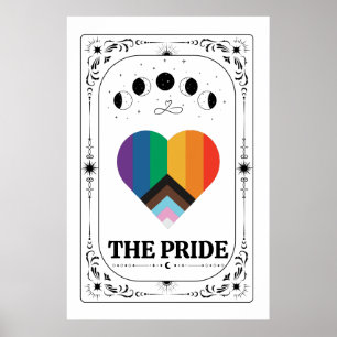 Affiche Tarot Fierté LGBTQIA Gay Trans Queer Zodiaque Arc-