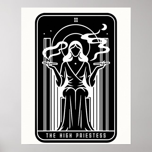 Affiche Tarot Haute Prêtesse Femme Mauvaise Mauvaise Mauva (Devant)
