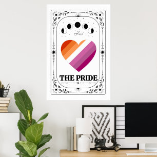 Affiche Tarot LGBTQ Fierté Lesbienne Gay Trans Queer Arc-e