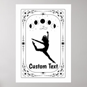 Affiche Tarot personnalisé Danseuse céleste Zodiaque Balle