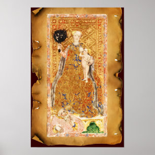 AFFICHE TAROTES DE RENAISSANCE ANTIQUE 2 / LA PAPIE