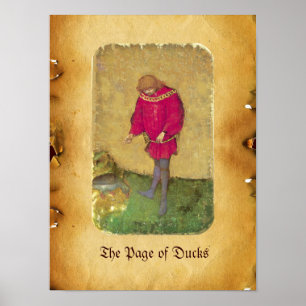 Affiche Tarots antiquités /Cartes de tribunal allemandes/P