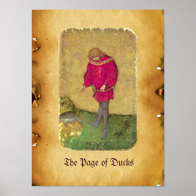 Affiche Tarots antiquités /Cartes de tribunal allemandes/P (Devant)