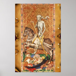 AFFICHE TAROTS DE RENAISSANCE ANTIQUE 13 / MORT