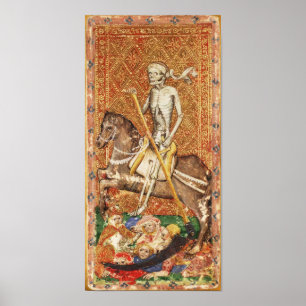 AFFICHE TAROTS DE RENAISSANCE ANTIQUE 13 / MORT