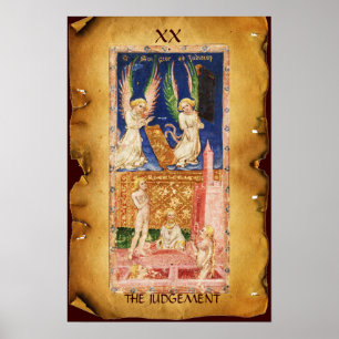 AFFICHE TAROTS DE RENAISSANCE ANTIQUE 20 / LE JUGEMENT