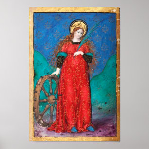 AFFICHE TAROTS DE RENAISSANCE ANTIQUE / LA ROUE DE FORTUNE