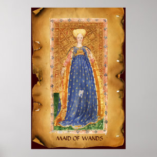 AFFICHE TAROTS DE RENAISSANCE ANTIQUE / MAIN DE VÊTEMENTS