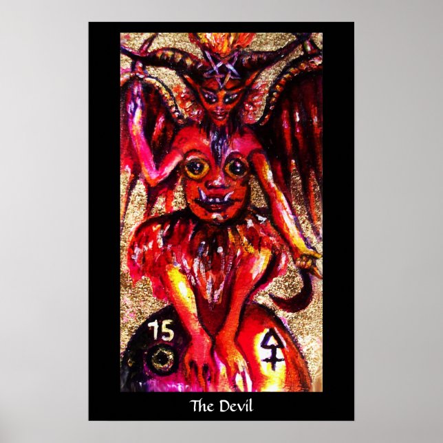 Affiche TAROTS DES OMBRES PERDUES Le Diable (Devant)
