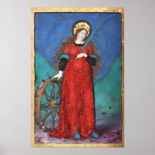 AFFICHE TAROTS RENAISSANCE ANTIQUE / LA ROUE DE LA FORTUNE