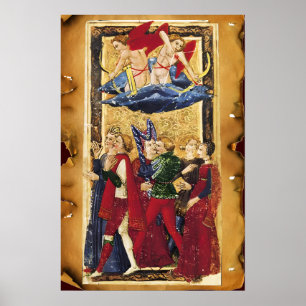 AFFICHE TAROTS RENAISSANCE ANTIQUES 6 / LES AMOUREUX