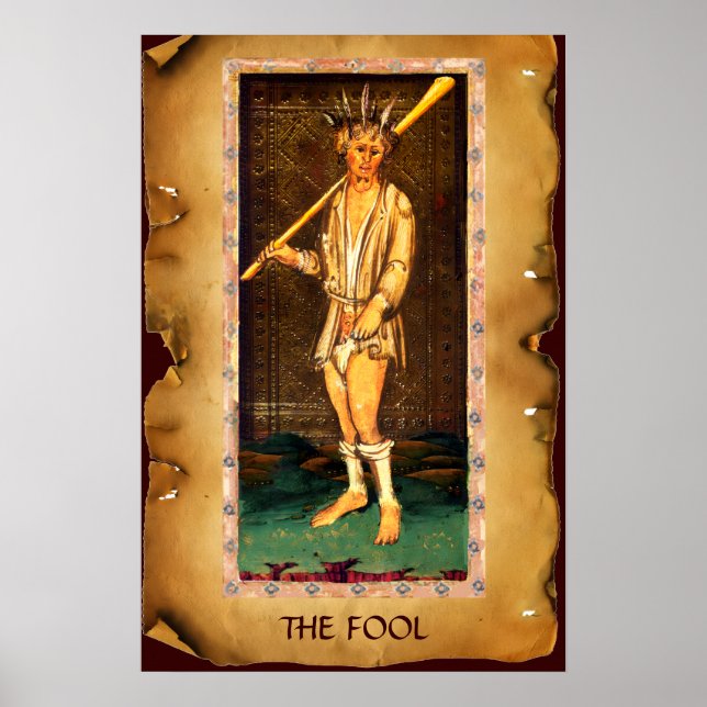 AFFICHE TAROTS RENAISSANCE ANTIQUES  / LE MAT (Devant)