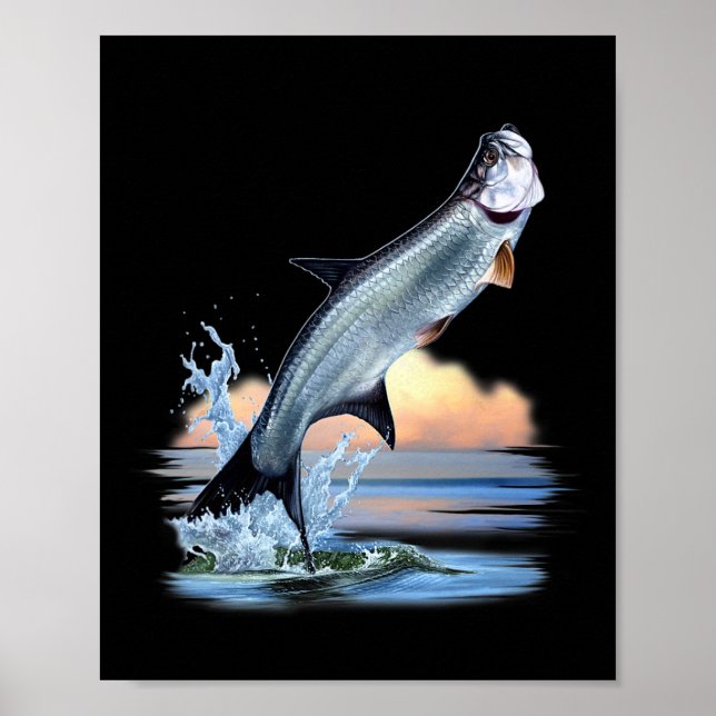 Affiche Tarpon Fish Fresh Water Wildlife Hunting Fishing A (Devant)