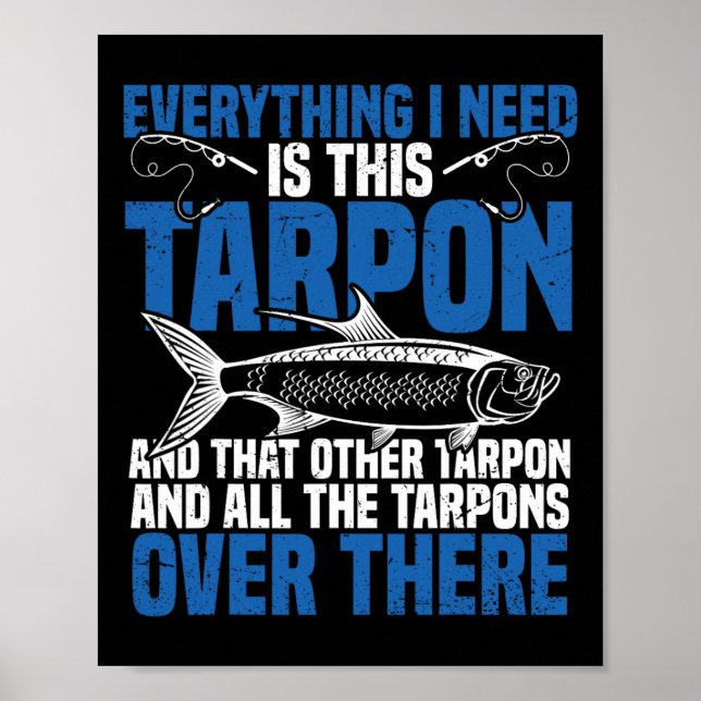 Affiche Tarpon Pêche Spot Rod Et Reel Combo Poisson Tarpon (Devant)