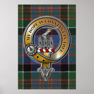 Affiche Tartan et insigne du clan MacDonald Clanranald