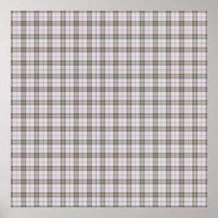 Affiche Tartan gris mode