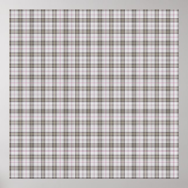 Affiche Tartan gris mode (Devant)