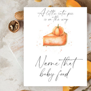 Affiche Tarte à la citrouille - donnez un nom à ce bébé
