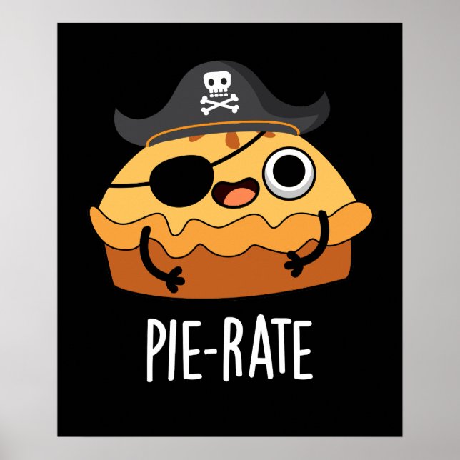 Affiche Tarte à tarte amusant Pirate Pie Pie Pie Pie Dark  (Devant)