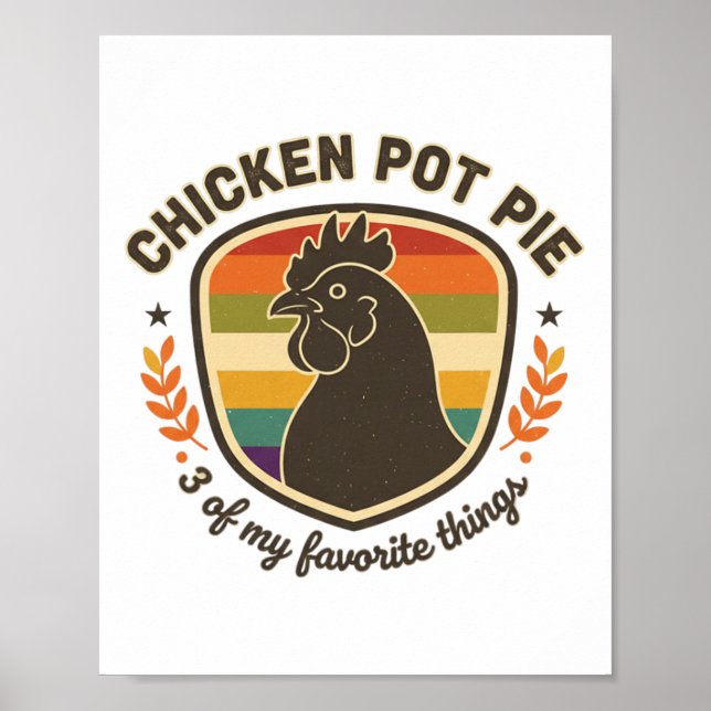 Affiche Tarte au poulet 3 de mes choses préférées  (Devant)