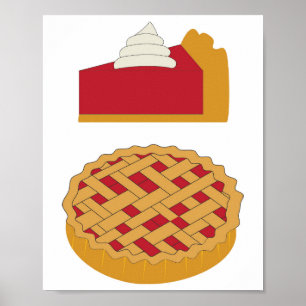 Affiche Tarte aux framboises