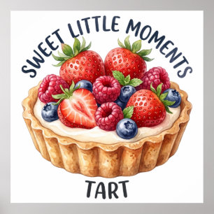 Affiche Tarte aux fruits de baie Moments sucrés