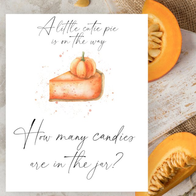 Affiche Tarte citrouille - devinez combien de bonbons Post (Créateur téléchargé)