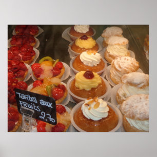 Affiche Tartes aux fruits - Pâtisserie française