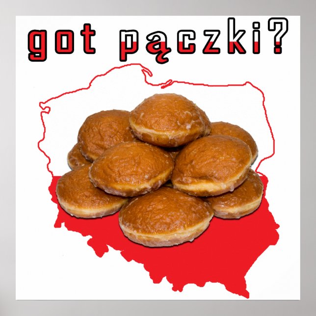 Affiche t'as paczki ? Carte polonaise (Devant)