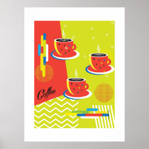 Affiche Tasse à café abstraite Art contemporain tendance
