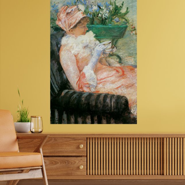 Affiche Tasse de thé de Mary Cassatt, impressionnisme Vint (Salon 2)