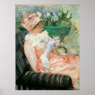Affiche Tasse de thé par Mary Cassatt, Impressionnisme Vin