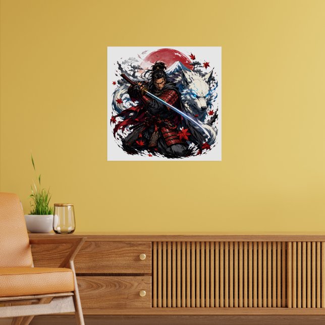 Affiche Tasse Samouraï et Loup Blanc | Fant Fantastique Gu (Salon 2)