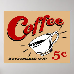 Affiche Tasse sans fond de café