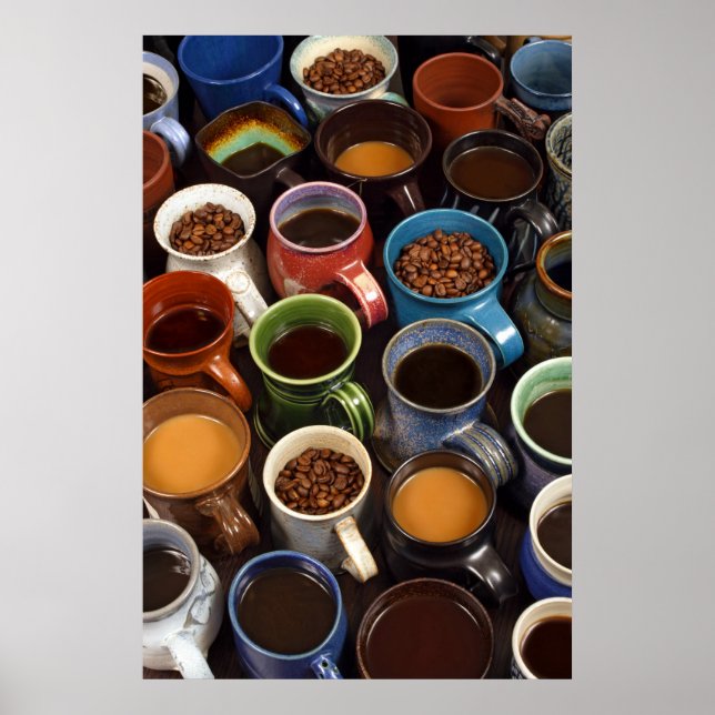 Affiche tasses à café (Devant)