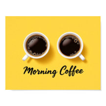 Tasses de café du matin vue de dessus Minimaliste
