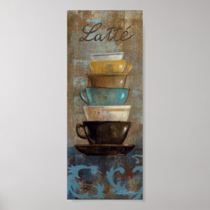 Affiche Tasses de café empilées