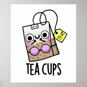 Affiche Tasses de thé Blagues drôles de soutien-gorge