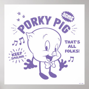 Affiche Tasty Retro Porky Pig