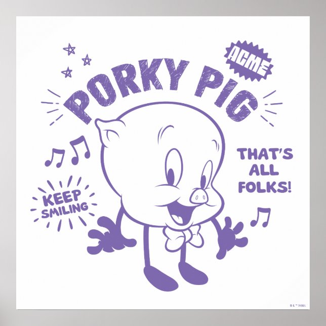 Affiche Tasty Retro Porky Pig (Devant)