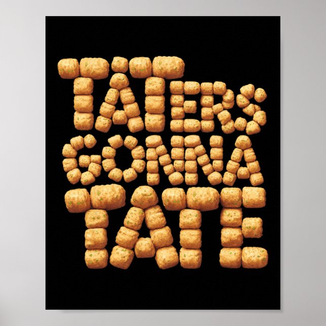 Affiche Taters Va Tate Funny Potato Tater Tot Foodie (Devant)