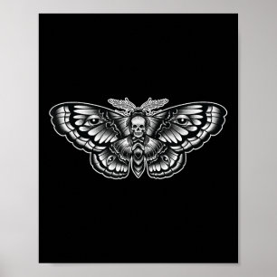 Affiche Tatouage de la tête de mort Symbole inspiré de l'a