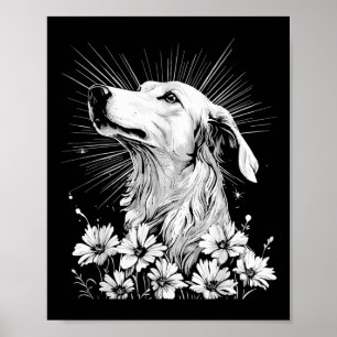 Affiche Tatouage de style rétro Amoureux des chiens de Bor