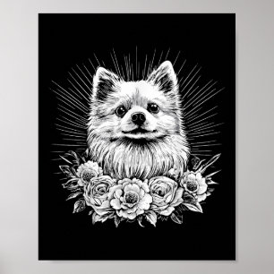 Affiche Tatouage de style rétro Amoureux des chiens de Pom