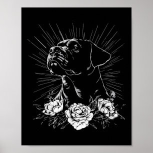 Affiche Tatouage de style rétro Amoureux des chiens Rottwe