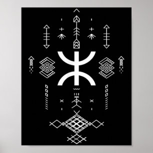 Affiche Tatouage des anciennes femmes berbères amazighes
