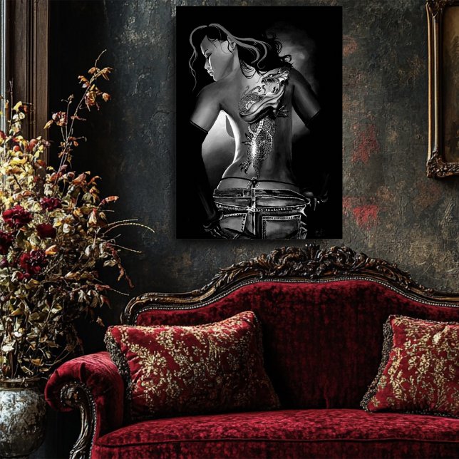 Affiche Tatouage noir et blanc (Créateur téléchargé)